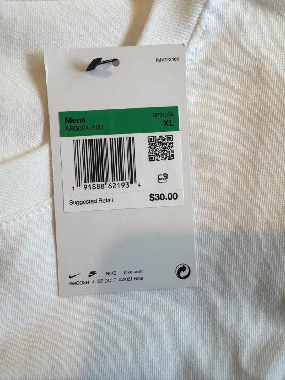 Men’s Nike Black Logo T-Shirt with Red Swoosh - Picture 4 of 5